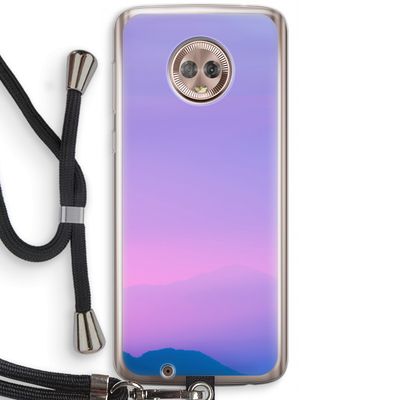 Sunset pastel: Motorola Moto G6 Transparant Hoesje met koord