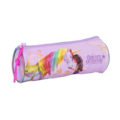 Cilindervormige Schoolpennenzak Unicorn Academy Lila 20 x 7 x 7 cm