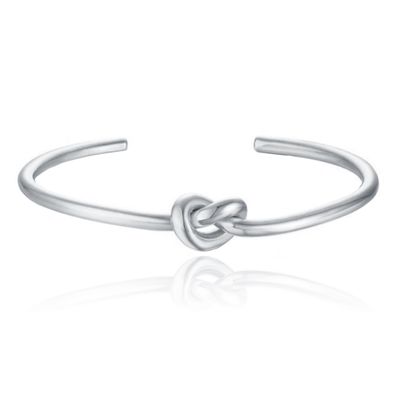 Zilverkleurige Edelstaal Damesarmband met Knoop