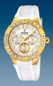 Horlogeband Festina F16581-1 Silicoon Wit 15mm