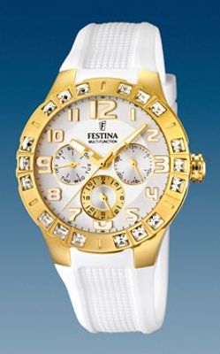 Horlogeband Festina F16581-1 Silicoon Wit 15mm