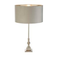 Searchlight Tafellamp chroomWhitby met grijze kap - EU81214GY