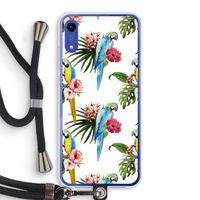 Kleurrijke papegaaien: Honor Play 8A Transparant Hoesje met koord