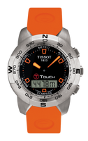 Horlogeband Tissot T33159859 / Z252-352 / T610014615 Rubber Oranje 20.1mm - thumbnail