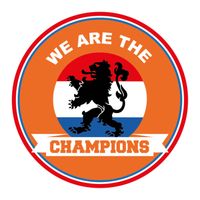 15x stuks oranje / Nederland supporter bierviltjes ek / wk voetbal - we are the champions - Bierfiltjes - thumbnail