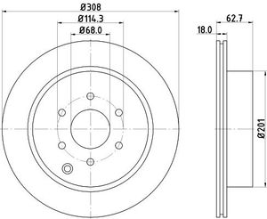 Remschijf Gecoat 54816PRO 8DD355115851