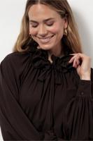 Palmer ruffle blouse - espresso - 13270