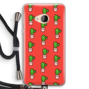 Mini cactus: HTC U Play Transparant Hoesje met koord