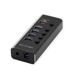 ROLINE 14.02.5058 interface hub USB 3.2 Gen 1 (3.1 Gen 1) Type-B 5120 Mbit/s Zwart