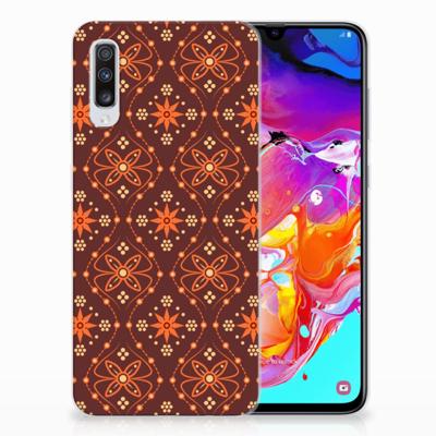 Samsung Galaxy A70 | TPU bumper | Batik Brown