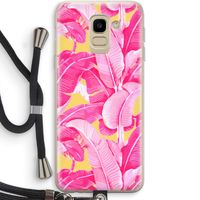 Pink Banana: Samsung Galaxy J6 (2018) Transparant Hoesje met koord
