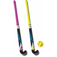 Hockey set - 2x sticks incl bal - 33 inch - in draagtas - indoor / outdoor