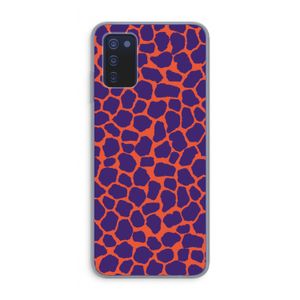 Purple Giraffe: Samsung Galaxy A03s Transparant Hoesje