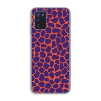 Purple Giraffe: Samsung Galaxy A03s Transparant Hoesje