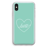 Best heart pastel: iPhone X Transparant Hoesje