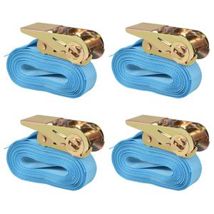 VidaXL Spanbanden 0,8 ton 6mx25mm blauw 4 st