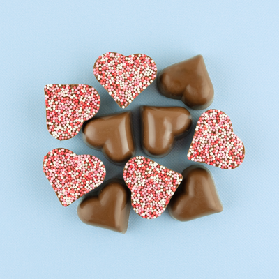 Chocolade hartjes 200 gram Chocolade hartjes 200 gram