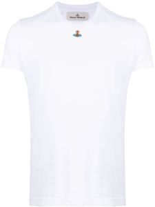 Vivienne Westwood chemise en coton à logo brodé - Blanc