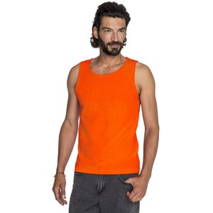 Oranje casual heren tanktop/singlet basic hemden 2XL (56)  -