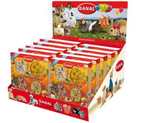 Sanal knaagdier 4-pak drops yoghurt/wortel/aardbei/tropical - Gebr. de Boon