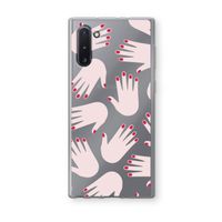 Hands pink: Samsung Galaxy Note 10 Transparant Hoesje