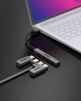 Sitecom CN-5002 interface hub USB 3.2 Gen 1 (3.1 Gen 1) Type-A 480 Mbit/s Zwart, Grijs - thumbnail