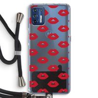Lips: Motorola Moto G9 Plus Transparant Hoesje met koord