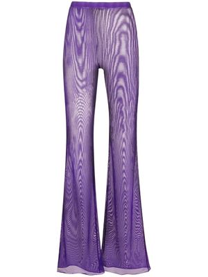 Oséree pantalon évasé à fini pailleté - Violet