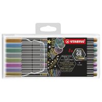 Stabilo pen 68 metallic viltstiften, 8st.
