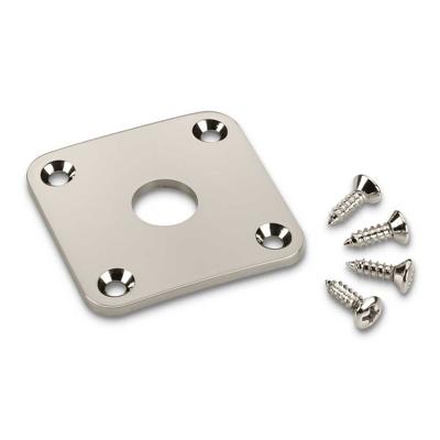 Schaller Jack Plate Vierkant voor Gitaar en Basgitaar Nickel 15190100 Schaller Jack Plate Vierkant voor Gitaar en Basgitaar Nickel 15190100