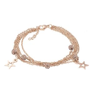 iXXXi Schakel Armband Chain Ball Star Rosé