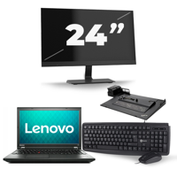 Lenovo ThinkPad L540 - Intel Core i5-4e Generatie - 15 inch - 8GB RAM - 240GB SSD - Windows 11 + 1x 24 inch Monitor