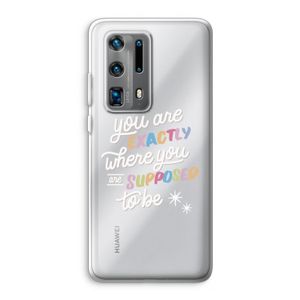 Right Place: Huawei P40 Pro Plus Transparant Hoesje