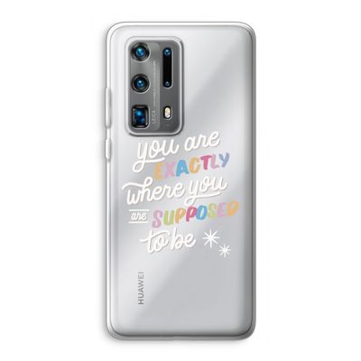 Right Place: Huawei P40 Pro Plus Transparant Hoesje