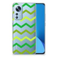 Xiaomi 12 | 12X | TPU bumper | Zigzag Groen Xiaomi 12 | 12X | TPU bumper | Zigzag Groen