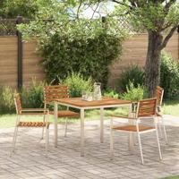 Tuinstoel 4 pcs Olie naturel Massief Acaciahout