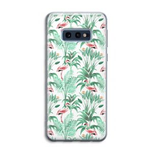 Flamingo bladeren: Samsung Galaxy S10e Transparant Hoesje