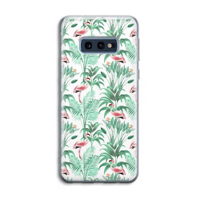 Flamingo bladeren: Samsung Galaxy S10e Transparant Hoesje