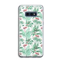 Flamingo bladeren: Samsung Galaxy S10e Transparant Hoesje