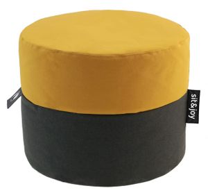 Poef 'Duo Rondo' Mustard - Geel - Weerbestendig - Sit&Joy