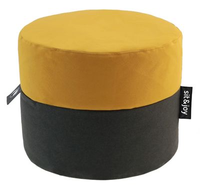 Poef 'Duo Rondo' Mustard - Geel - Weerbestendig - Sit&Joy