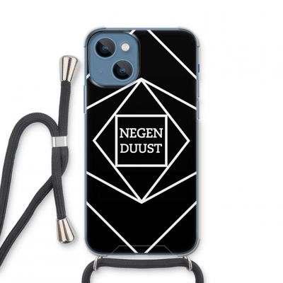 Negenduust geometrisch: iPhone 13 mini Transparant Hoesje met koord