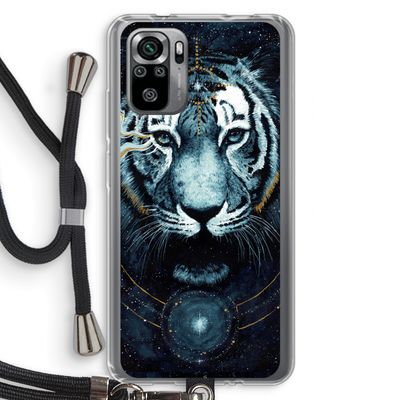 Darkness Tiger: Xiaomi Redmi Note 10S Transparant Hoesje met koord