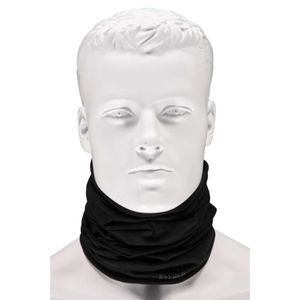 Zwarte thermo fleece windvanger sjaal/shawl voor volwassenen   -