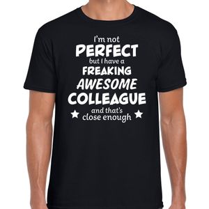 Freaking awesome colleague / collega cadeau t-shirt zwart voor heren 2XL  -