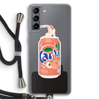 S(peach)less: Samsung Galaxy S21 Transparant Hoesje met koord