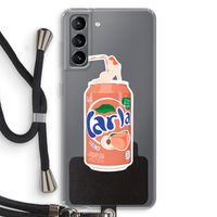 S(peach)less: Samsung Galaxy S21 Transparant Hoesje met koord