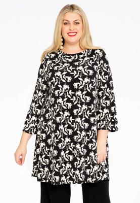 Yoek Tuniek wide bottom WILLOW | Zwart | Maat 42/44