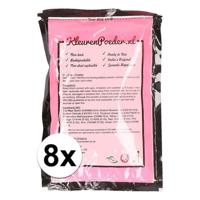 Zakje Holi kleurpoeder - 8x - roze - 100 gram - feestartikelen - Heilig Indiaas kleurenpoeder - thumbnail