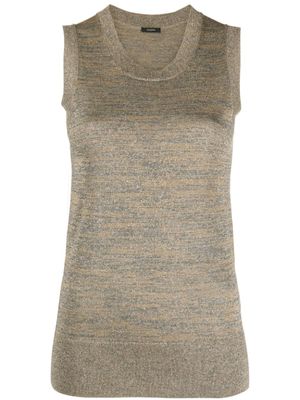 JOSEPH Mouwloze gebreide top - Beige